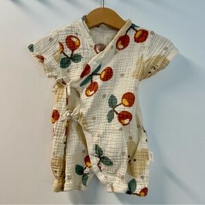 Biniduckling Muslin Baby Kimono Romper | 3-6mos